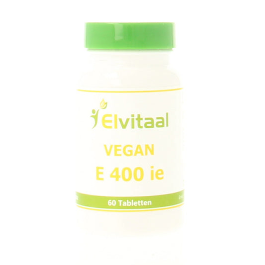 Elvitum Vitamine Enkel 60 Tabletten Elvitum  Vitamine E400 vegan 60 Tabletten