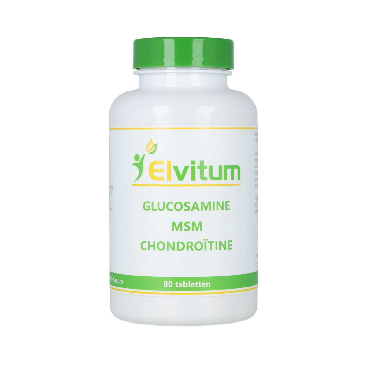 Elvitum Voedingssupplementen en Kruidenpreparaten 80.00 Tabletten Elvitum  Glucosamine MSM Chondroïtine 80.00 Tabletten