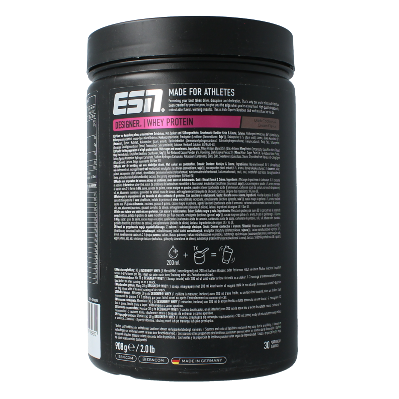 ESN Aminozuren 908 Gram ESN Designer whey protein dark cookies & cream 908 Gram