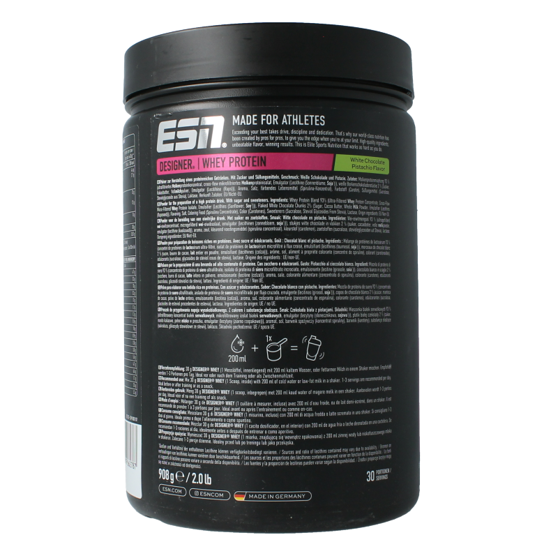 ESN Aminozuren 908 Gram ESN Designer whey protein white chocolate pistache 908 Gram