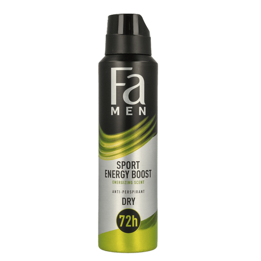 FA Deodorant 150 Milliliter FA Deodorant spray men sport energy boost 150 Milliliter