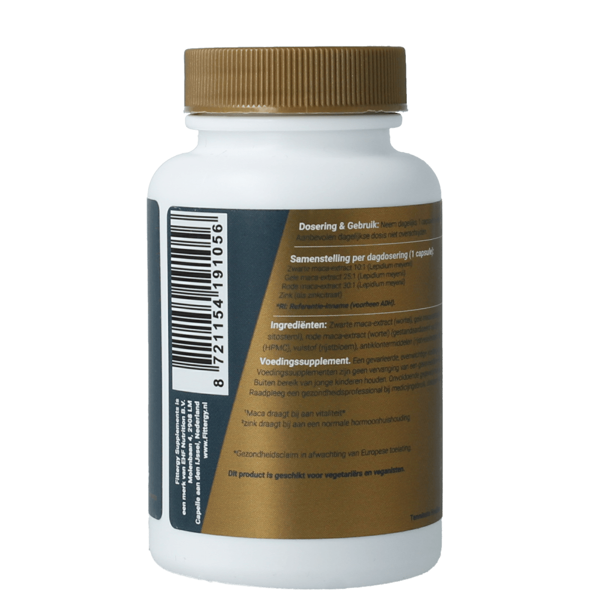 Fittergy Kruidenpreparaten 60.00 Capsules Fittergy Maca optima complex 60.00 Capsules