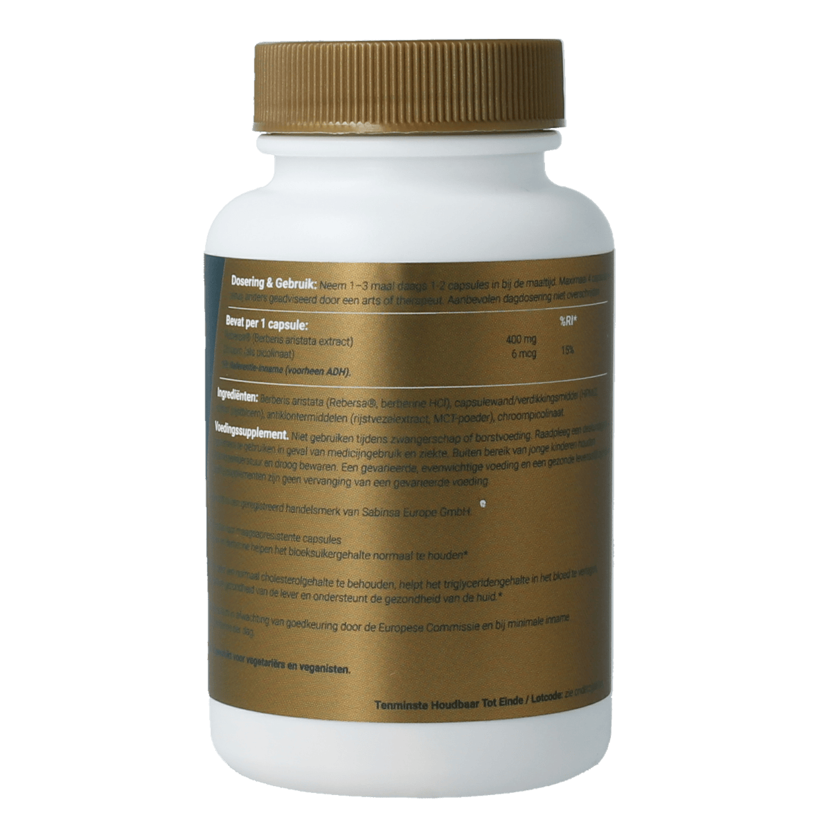 Fittergy Kruidenpreparaten 60.00 Vegetarische capsules Fittergy Berberine optima MRC 60.00 Vegetarische capsules