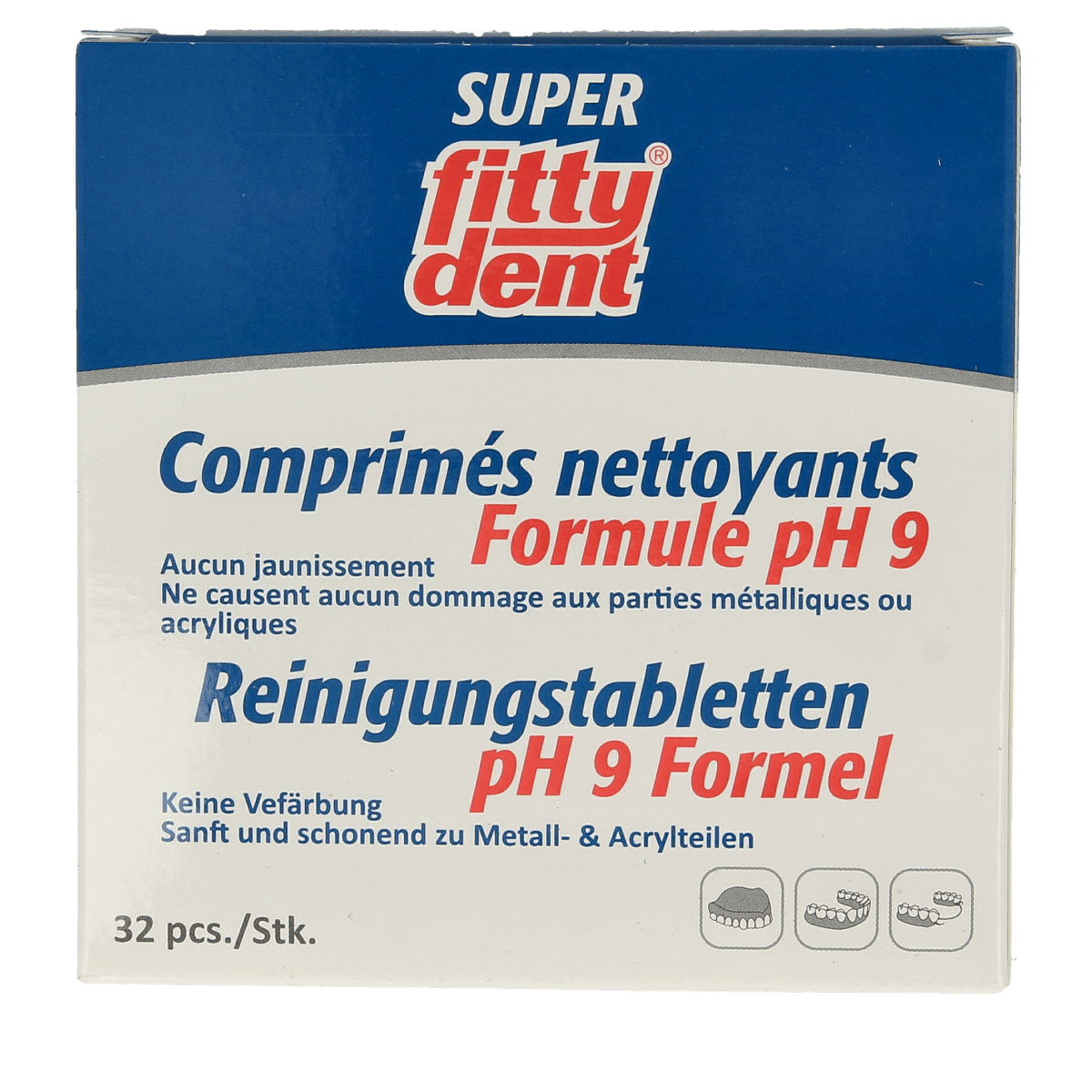 Fittydent Protheses 32.00 Stuks Fittydent Gebitsreinigingstabletten 32.00 Stuks