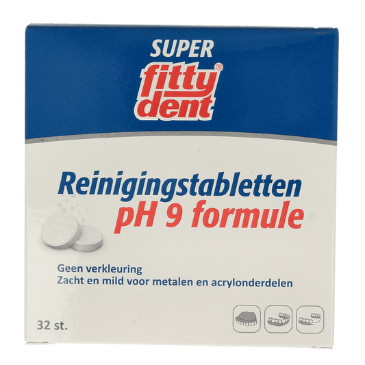 Fittydent Protheses 32.00 Stuks Fittydent Gebitsreinigingstabletten 32.00 Stuks