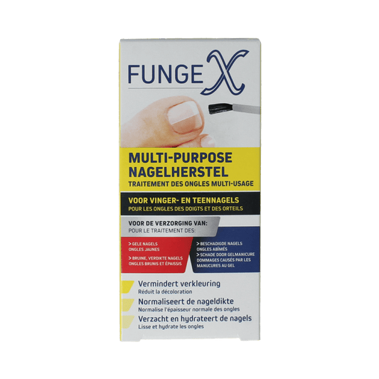 Fungex Nagelherstel voetverzorging met kwastje, 9 ml, voor herstel van beschadigde nagels, in een fles met kwastje.