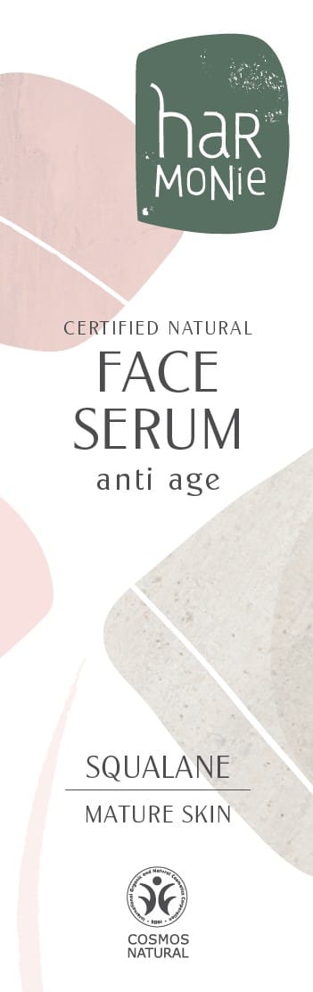 Harmonie Face Serum Anti-Age in 30ml bottle, facial skincare product for youthful, hydrated skin.