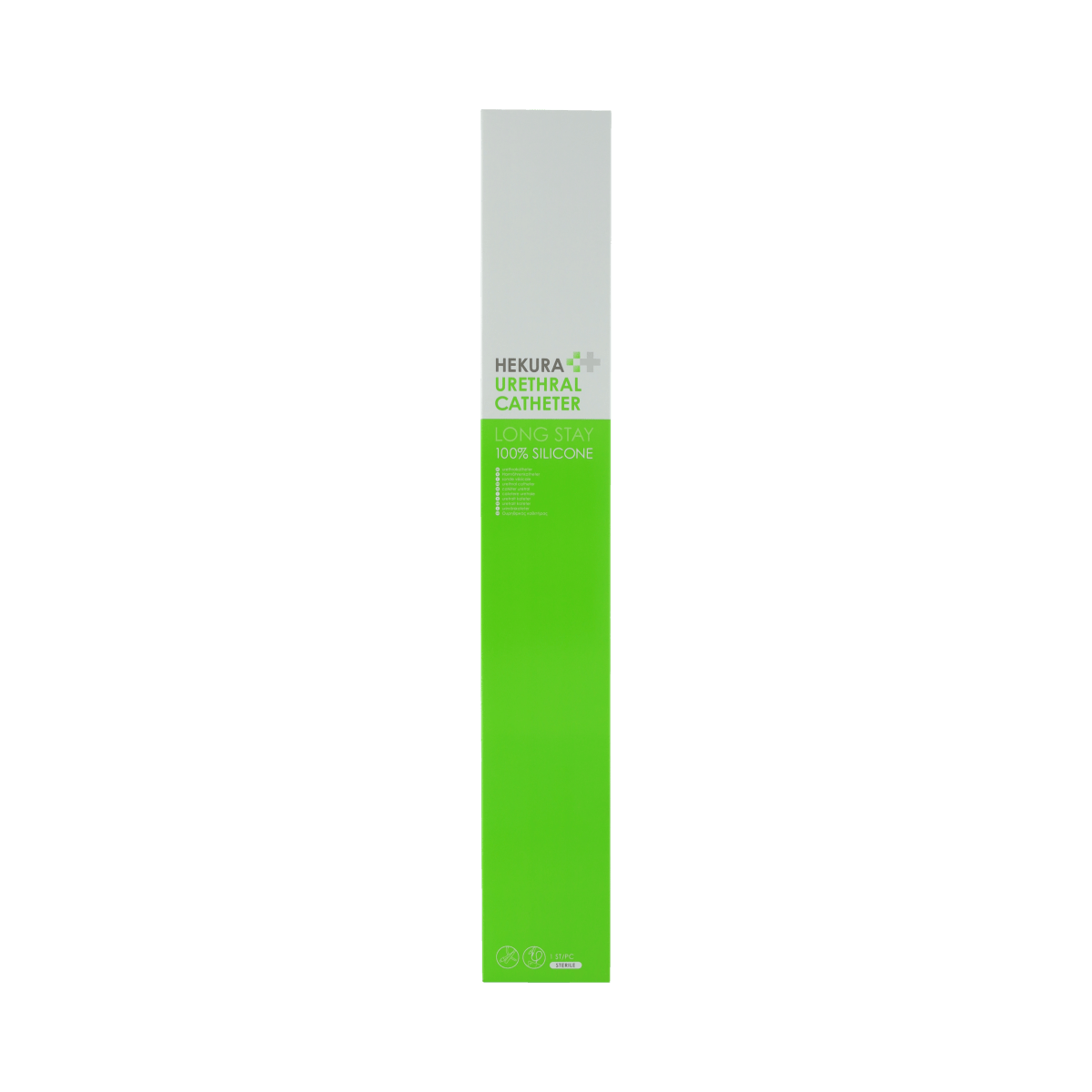 Hekura silicon catheter CH12 1.00 for urinary drainage, sterile, flexible, medical-grade silicone, single pack, medical use.