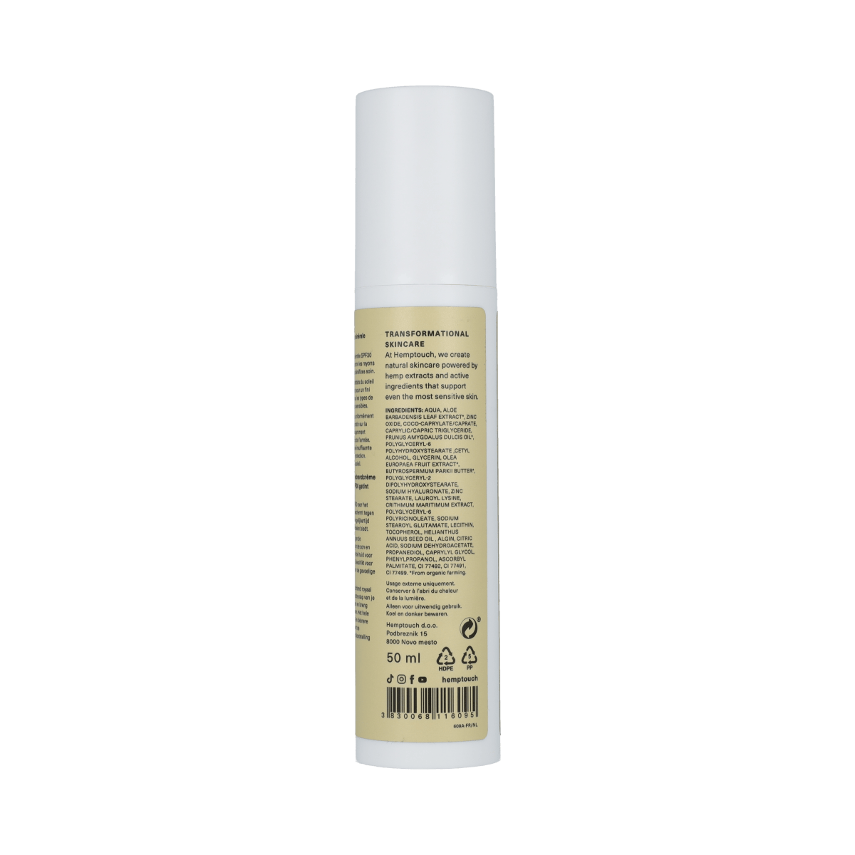 Hemptouch Zonnen 50.00 Milliliter Hemptouch Mineral Shield Face Sunscreen SPF30 Tinted 50.00 Milliliter