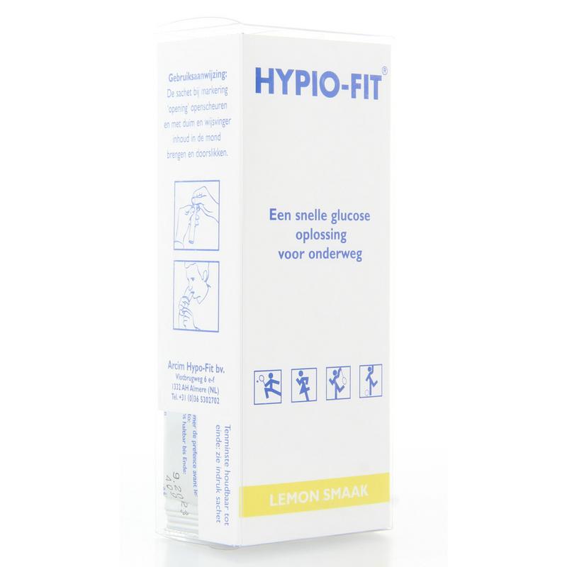 Hypio-Fit Suikers en Zoetstoffen 12.00 Sachets Hypio-Fit Direct energy lemon 18 gram sachet 12.00 Sachets