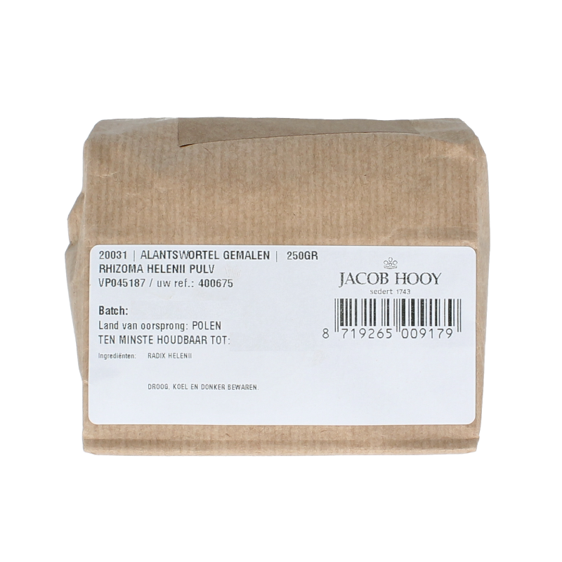 Jacob Hooy Kruiden, Zouten en Maaltijdmixen 250 Gram Jacob Hooy Alantswortel gemalen 250 Gram