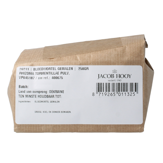 Jacob Hooy Kruiden, Zouten en Maaltijdmixen 250 Gram Jacob Hooy Bloedwortel gemalen 250 Gram