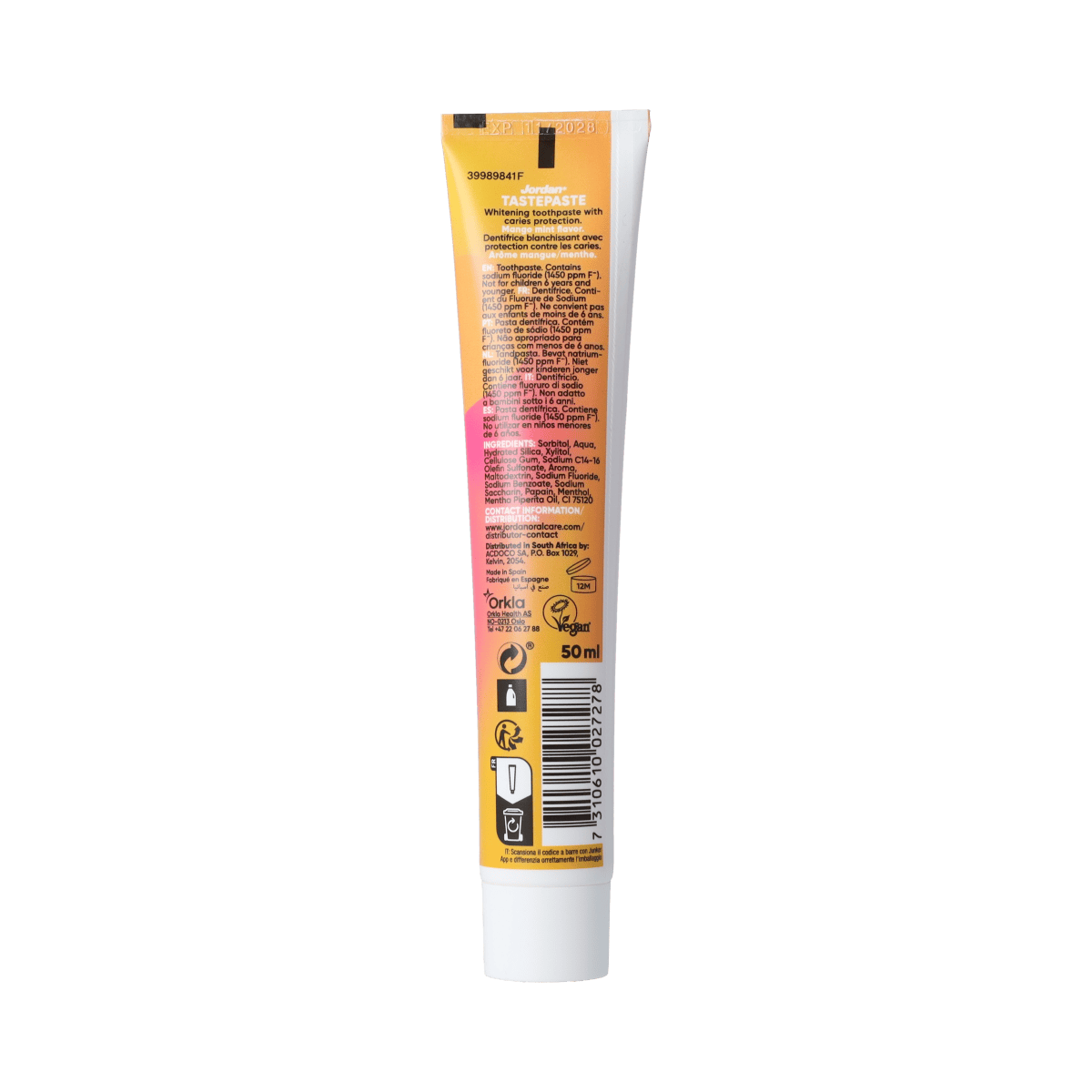 Jordan Mondverzorging 50.00 Milliliter Jordan Jordan Tastepaste Mango Mint 50.00 Milliliter