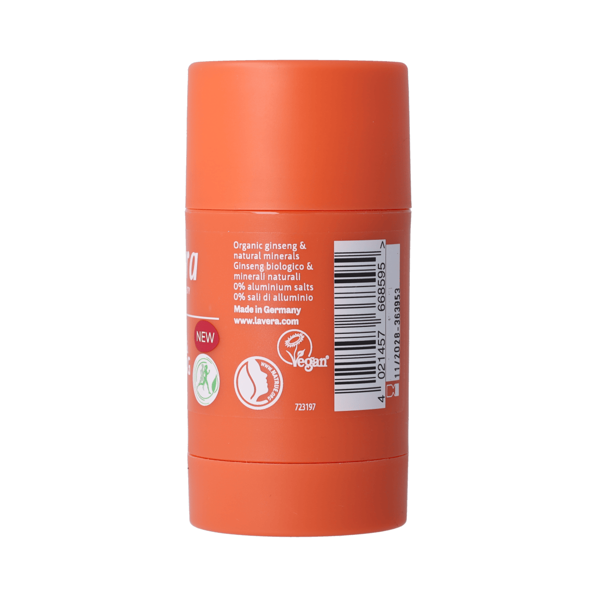 Lavera Deo Stick Strong 60g deodorant stick with natural ingredients, shown in the image.