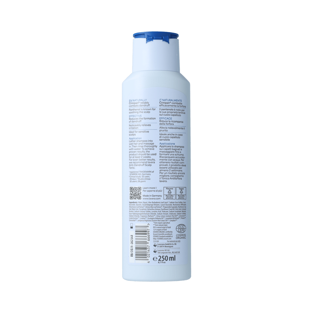 Lavera Haarverzorging 250.00 Milliliter Lavera Shampoo Anti-Dandruff 250.00 Milliliter