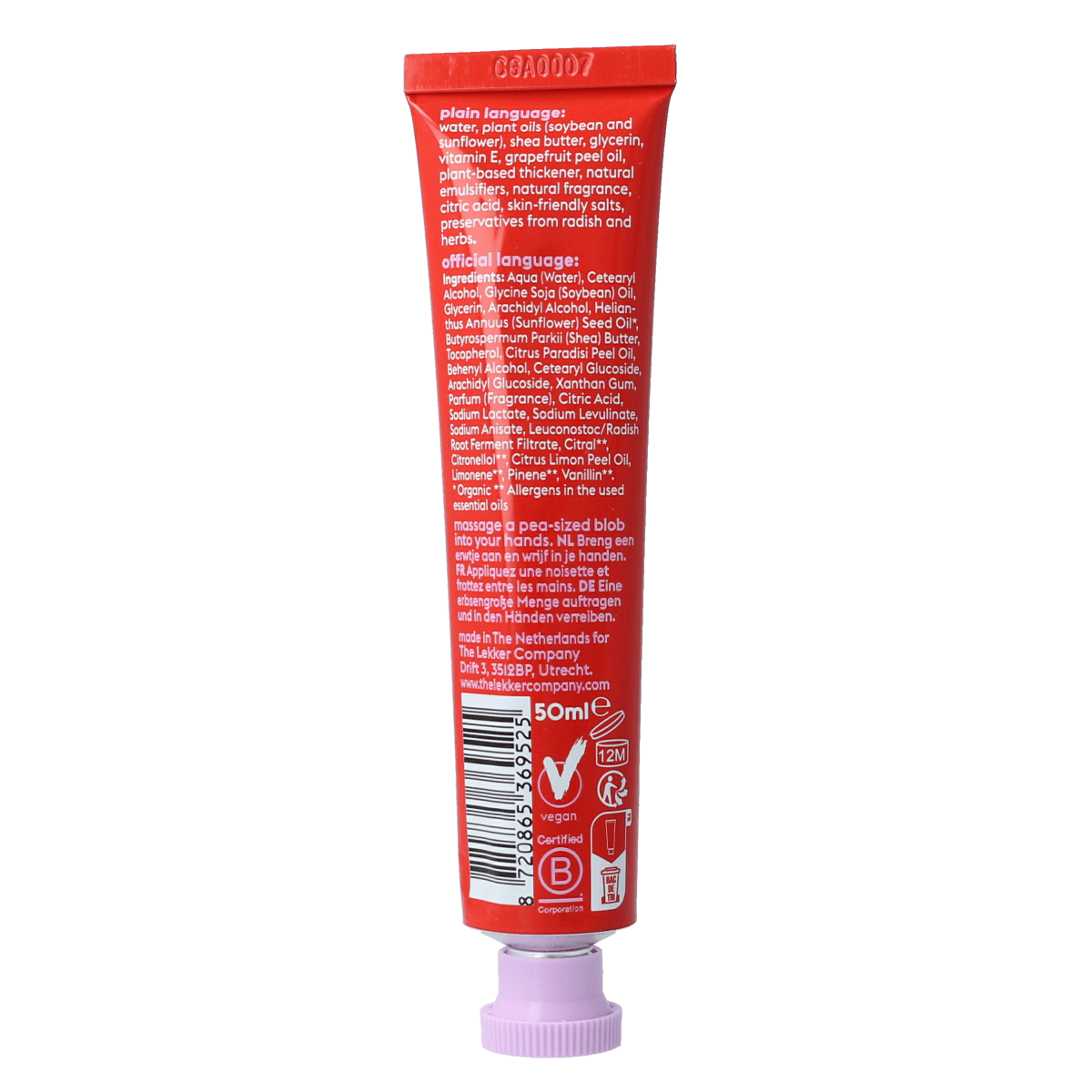 Lekker Company Handverzorging 50.00 Milliliter Lekker Company Handcreme touch me 50.00 Milliliter