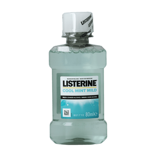 Listerine Mondspoelmiddelen 80.00 Milliliter Listerine Mondwater coolmint mild 80.00 Milliliter