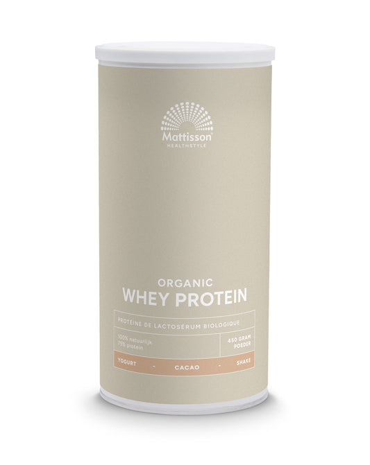 Mattisson Sportvoeding 450 Gram Mattisson Wei whey proteine cacao 75% bio 450 Gram