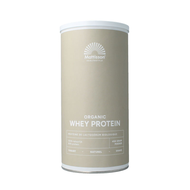 Mattisson Sportvoeding 450 Gram Mattisson Wei whey proteine naturel 80% bio 450 Gram
