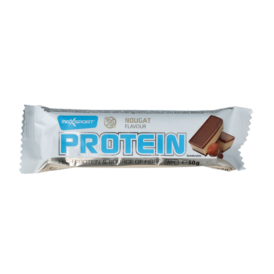 Max Sport Sportvoeding 50 Gram Max Sport Proteine GF reep nougat 50 Gram