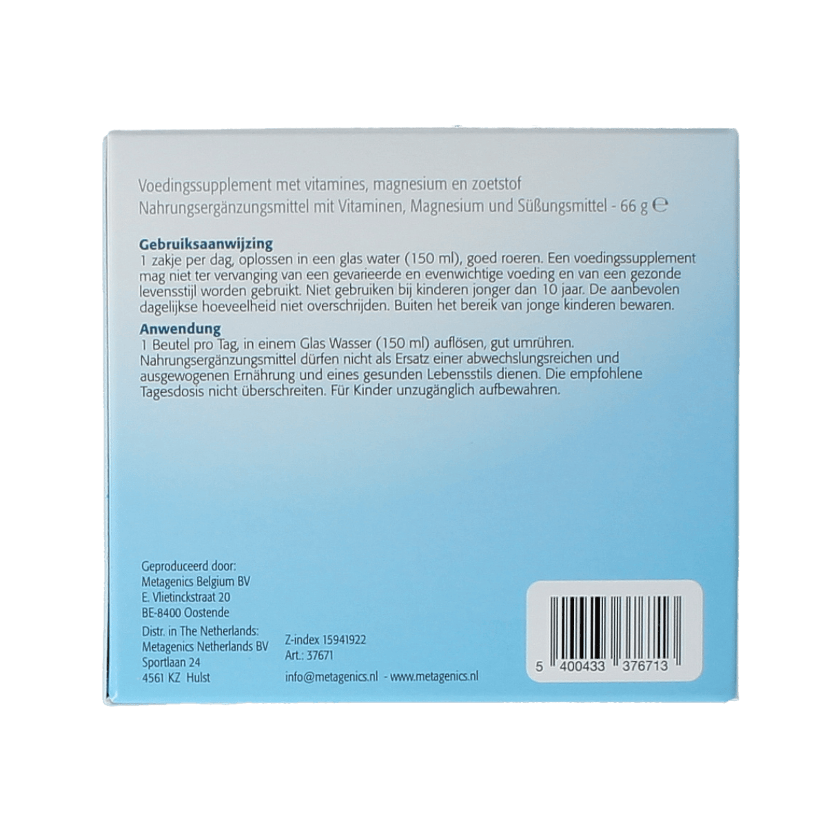Metagenics Mineralen Multi 20.00 Sachets Metagenics Metarelax 20.00 Sachets
