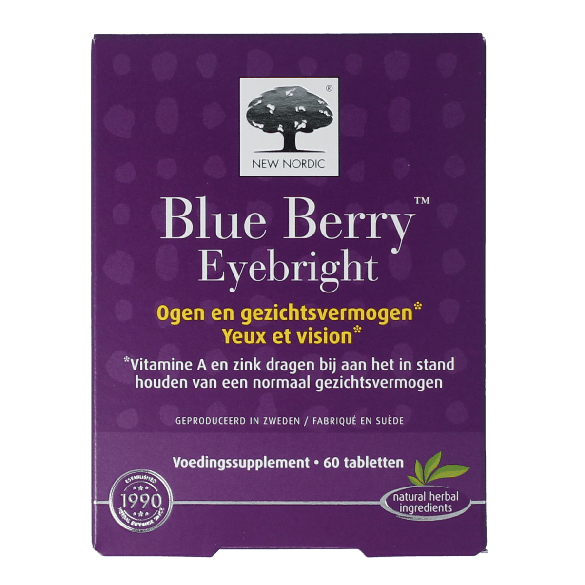 New Nordic Voedingssupplementen en Kruidenpreparaten 60.00 Tabletten New Nordic Blue berry eyebright 60.00 Tabletten