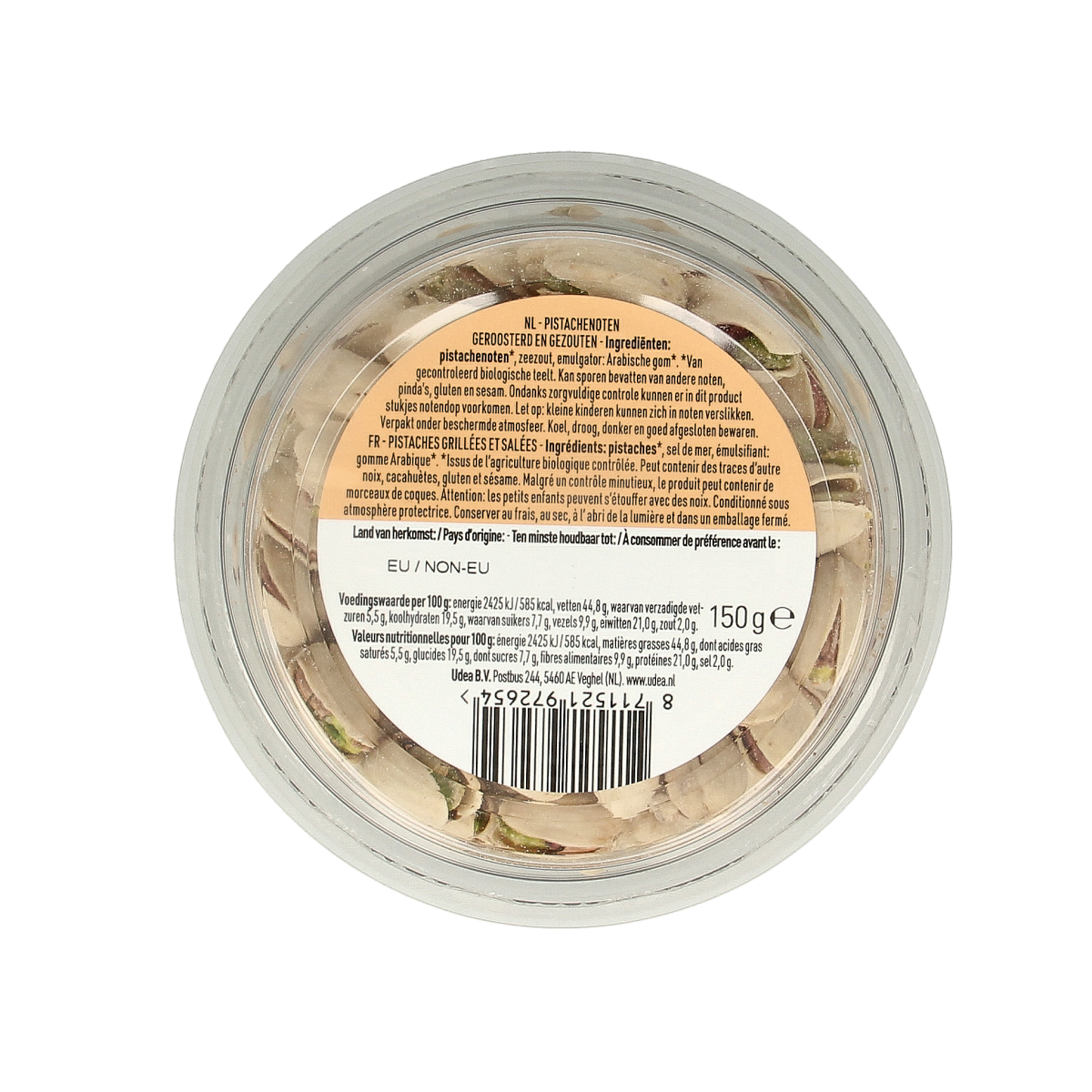 Nice & Nuts Raw en Superfoods 150.00 Gram Nice & Nuts Pistache noten in dop gezouten geroosterd bio 150.00 Gram