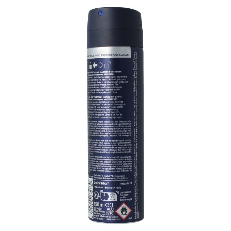 Nivea Deodorant 150 Milliliter Nivea Men deodorant deep espresso spray 150 Milliliter