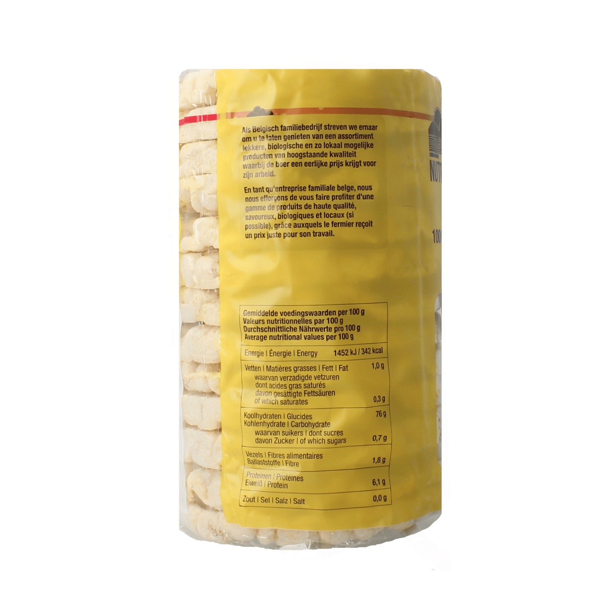 Nutribel Koeken 100.00 Gram Nutribel Maiswafels zonder zout glutenvrij bio 100.00 Gram