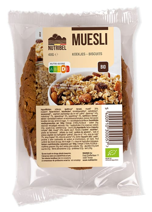 Nutribel Koeken 40.00 Gram Nutribel Spel mueslikoek bio 40.00 Gram