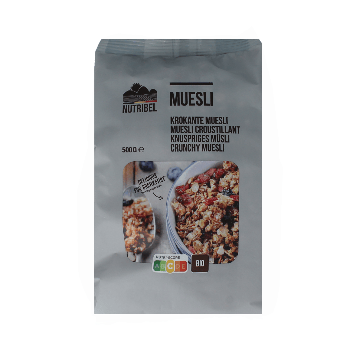Nutribel Ontbijtgranen 500.00 Gram Nutribel Muesli krokant superfood bio 500.00 Gram