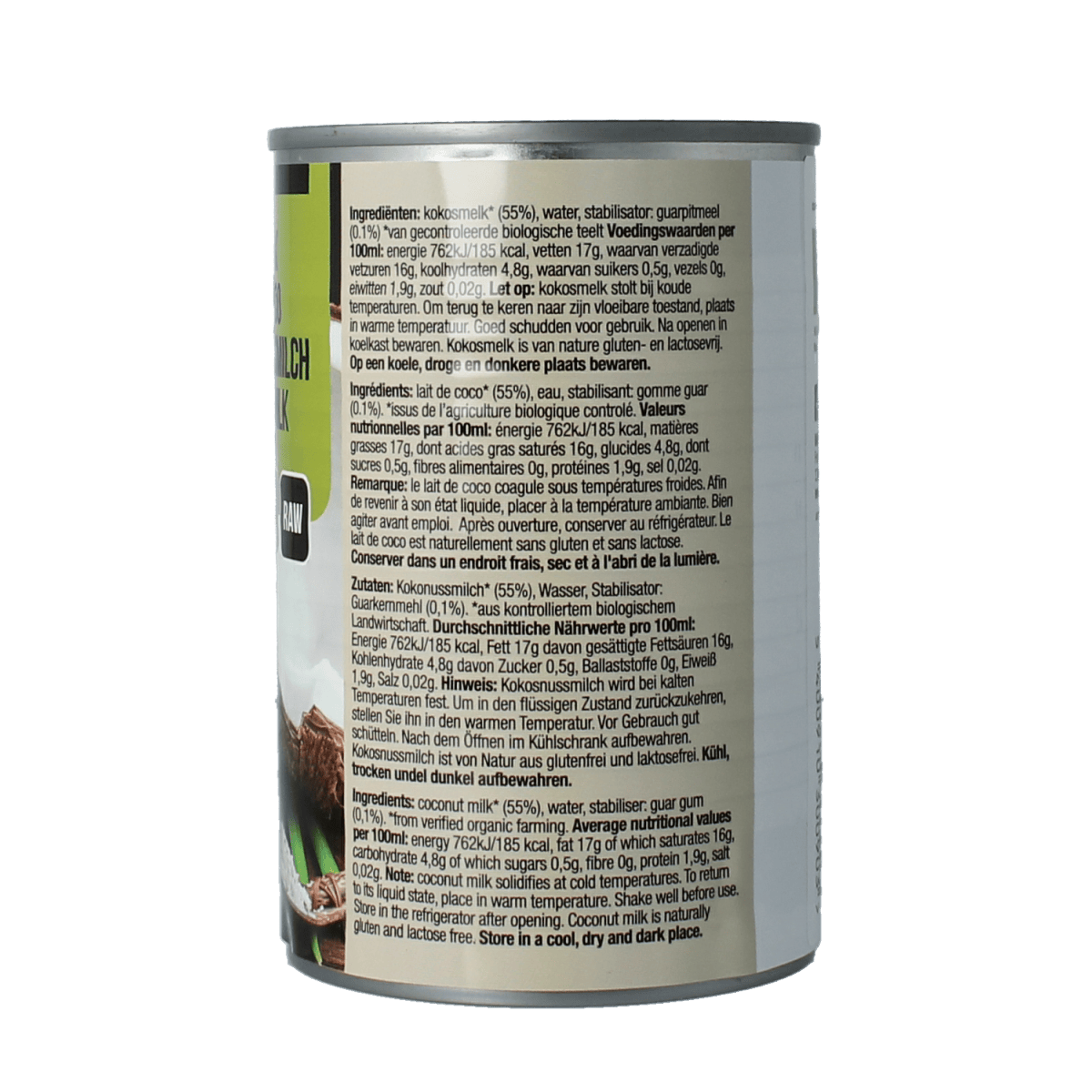 Nutribel Sauzen en Smaakmakers 400.00 Milliliter Nutribel Kokosmelk glutenvrij bio 400.00 Milliliter
