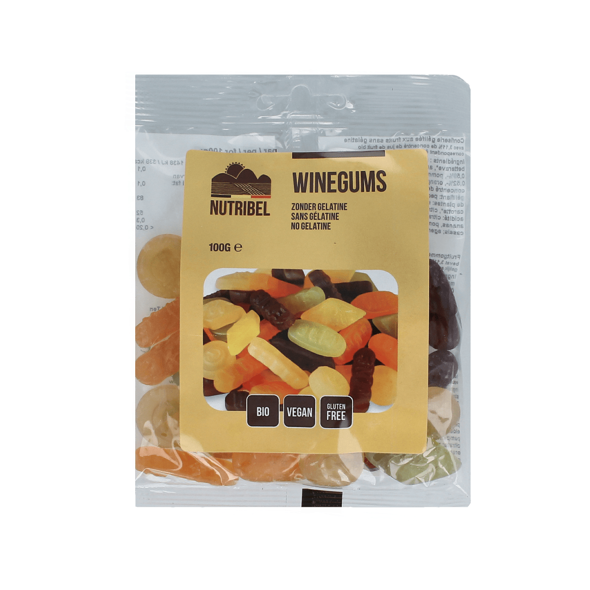 Nutribel Snoepgoed 100.00 Gram Nutribel Winegums bio 100.00 Gram