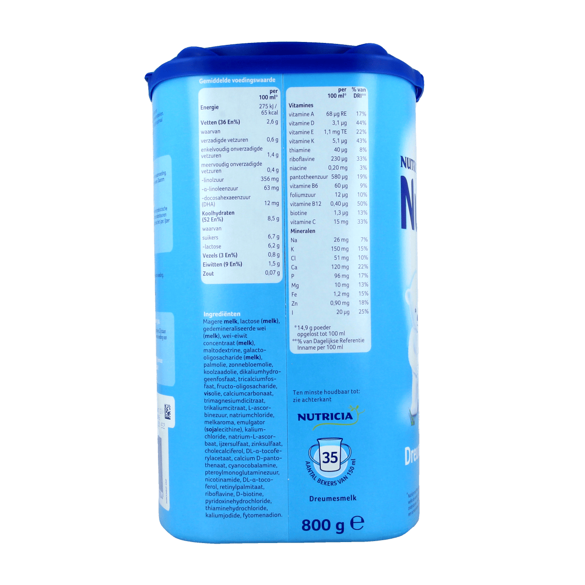 Nutrilon Baby en Peuter Voeding 800.00 Gram Nutrilon 4 Dreumes groeimelk poeder 800.00 Gram