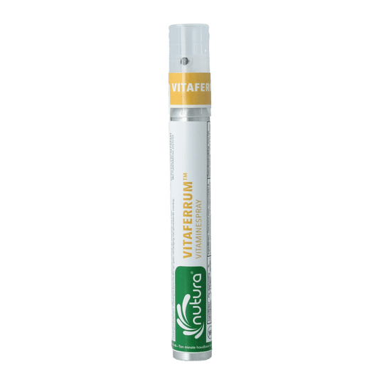Nutura Vitaminesprays VitaFerrum vitamin spray in 14.40 ml bottle, dietary supplement with iron and vitamins.