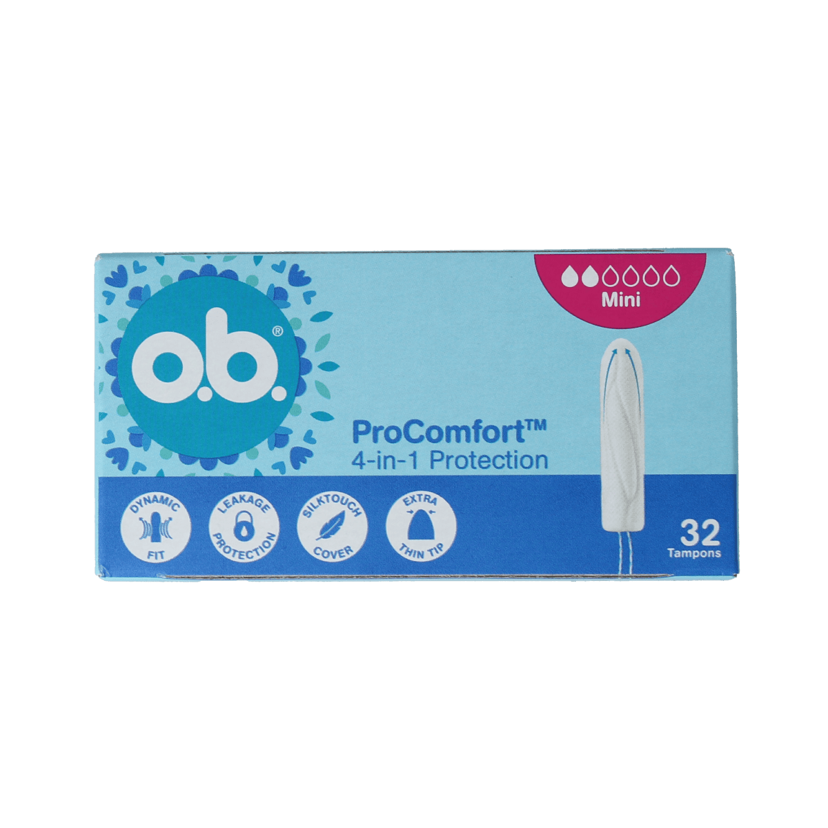 OB Damesverband en Tampons 32.00 Stuks OB Tampons pro comfort advanced mini 32.00 Stuks