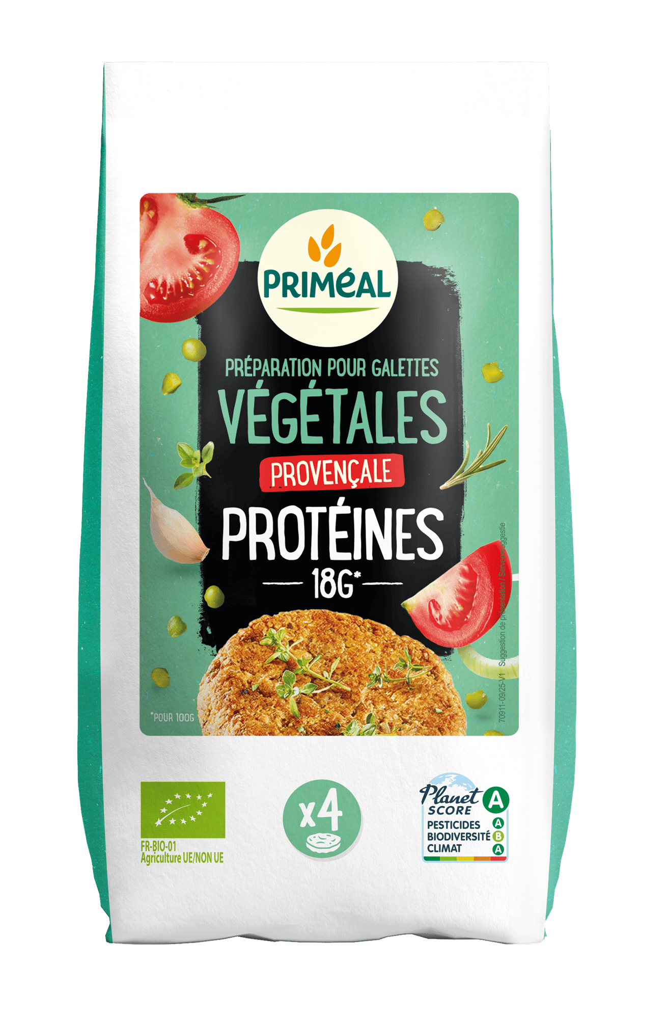 Primeal Kruiden, Zouten en Maaltijdmixen 200.00 Gram Primeal Groenteburgermix Provencaals proteine bio 200.00 Gram