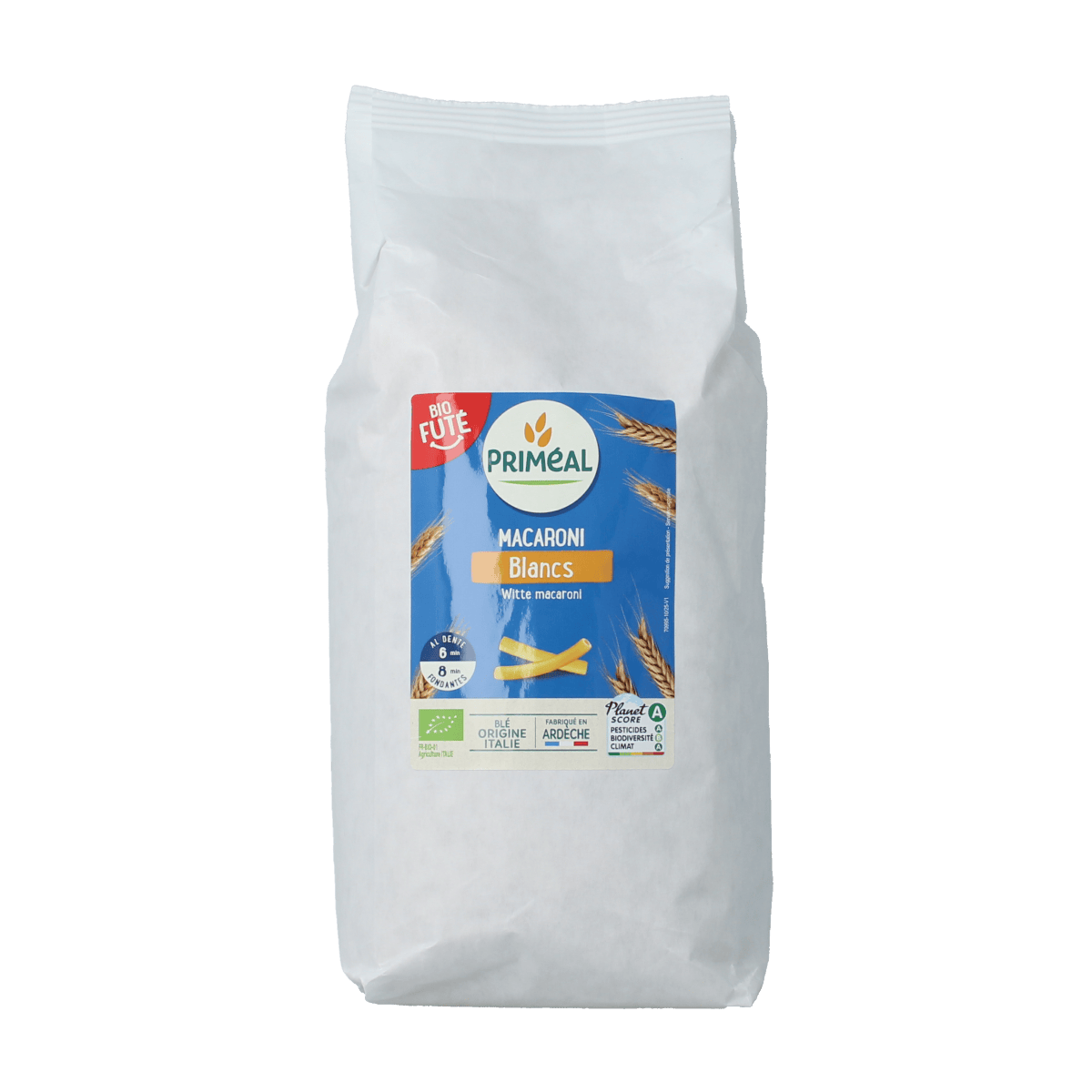 Primeal Pasta en Rijst 1000.00 Gram Primeal Witte macaroni bio 1000.00 Gram