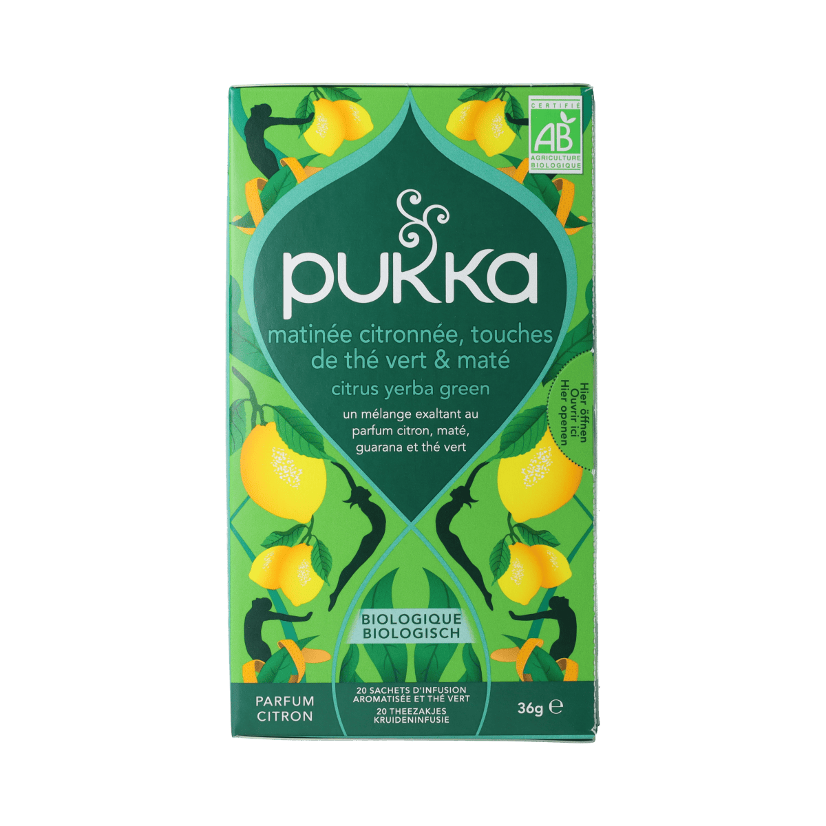 Pukka Koffie en Thee 20.00 Zakjes Pukka Citrus Yerba Green bio 20.00 Zakjes