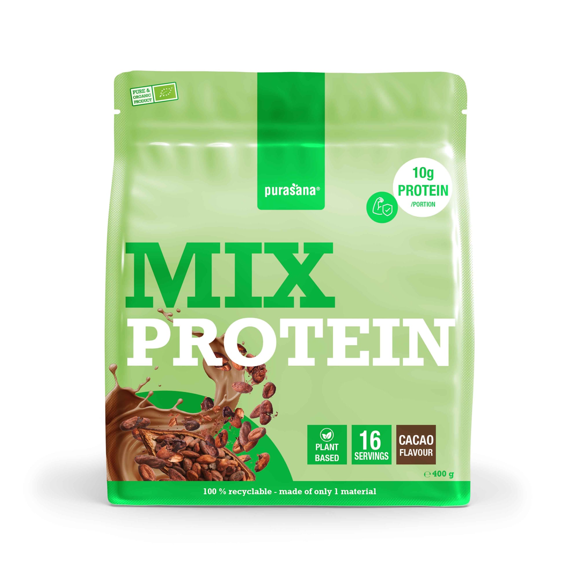 Purasana Aminozuren 400.00 Gram Purasana Plant protein mix cacao bio 400.00 Gram