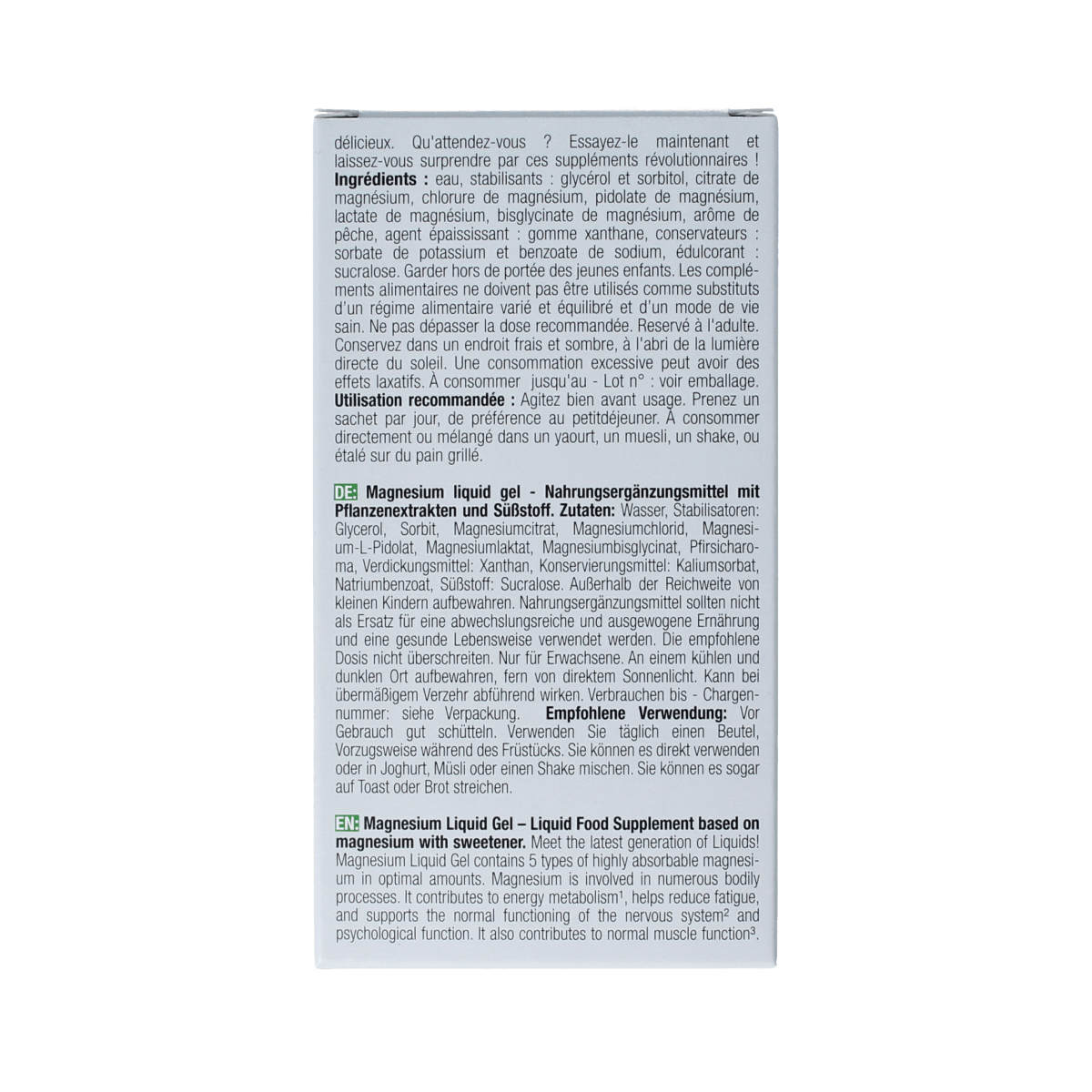 Purasana Mineralen Enkel 15.00 Stuks Purasana Magnesium liquid gelstick 10ml 15.00 Stuks