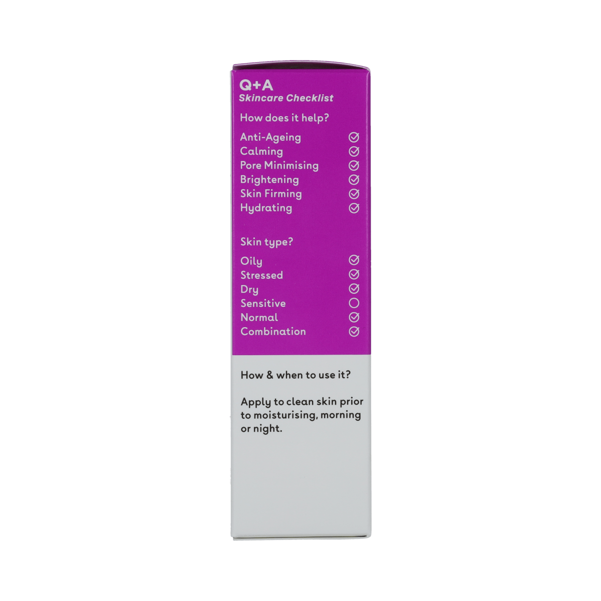 Q+A Azelaic Acid Serum in 30ml bottle, facial skincare product for brightening and clearing skin, natural skincare treatment.