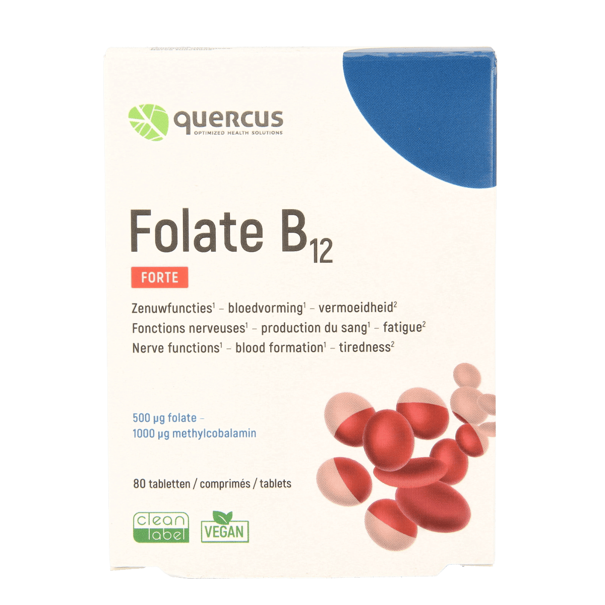 Quercus Vitamine Multi 80.00 Tabletten Quercus Folate B12 80.00 Tabletten