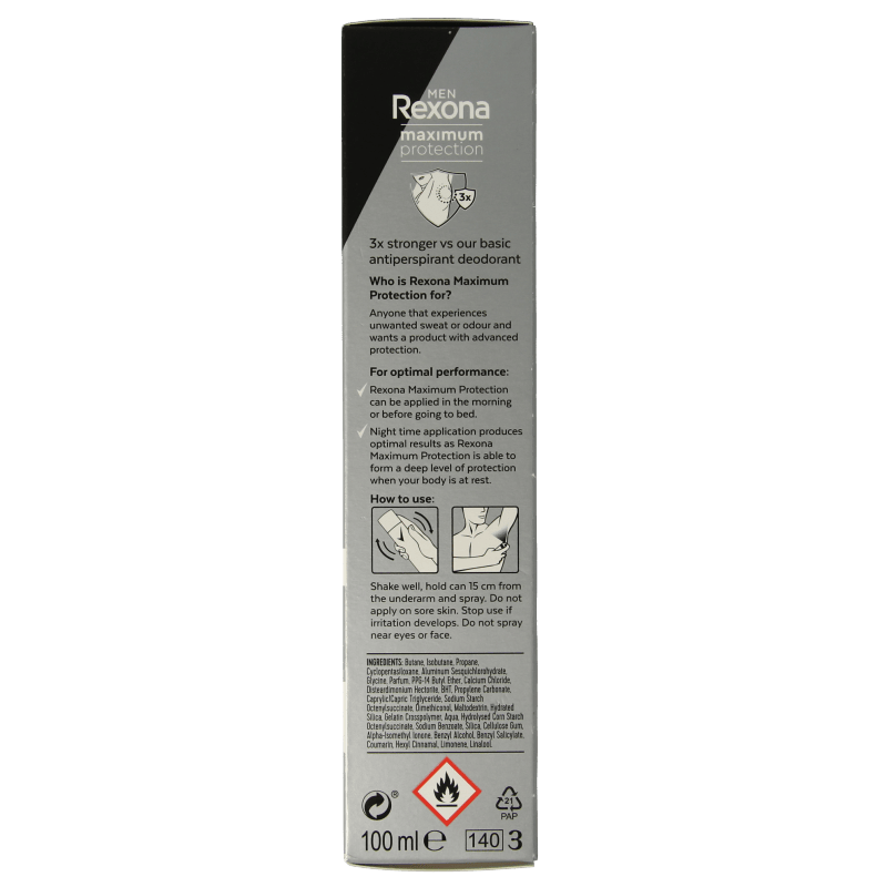 Rexona Deodorant 100 Milliliter Rexona Deodorant spray men clean scent 100 Milliliter