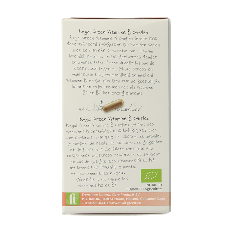 Royal Green Kruidenpreparaten 60 Vegetarische capsules Royal Green Vitamine B complex bio 60 Vegetarische capsules