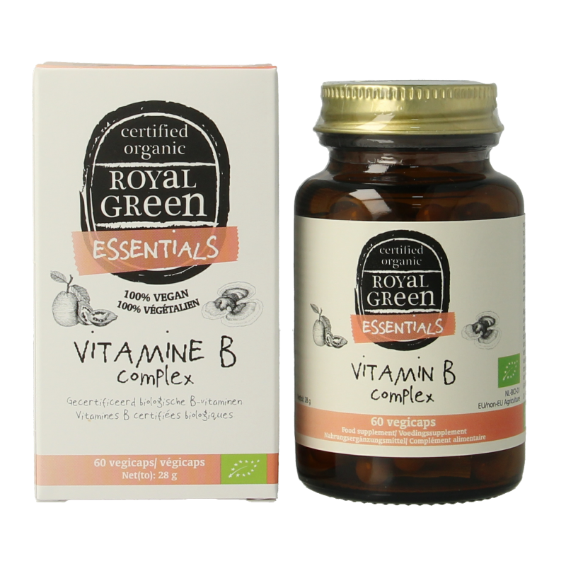 Royal Green Kruidenpreparaten 60 Vegetarische capsules Royal Green Vitamine B complex bio 60 Vegetarische capsules