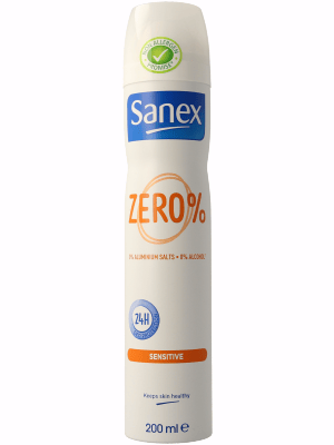 Sanex Deodorant 200 Milliliter Sanex Deodorant spray zero % sensitive 200 Milliliter