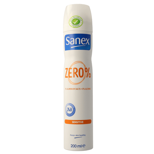 Sanex Deodorant 200 Milliliter Sanex Deodorant spray zero % sensitive 200 Milliliter