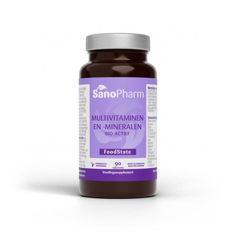 SanoPharm Vitamine Multi 90 Tabletten SanoPharm Multivitaminen/mineralen foodstate 90 Tabletten