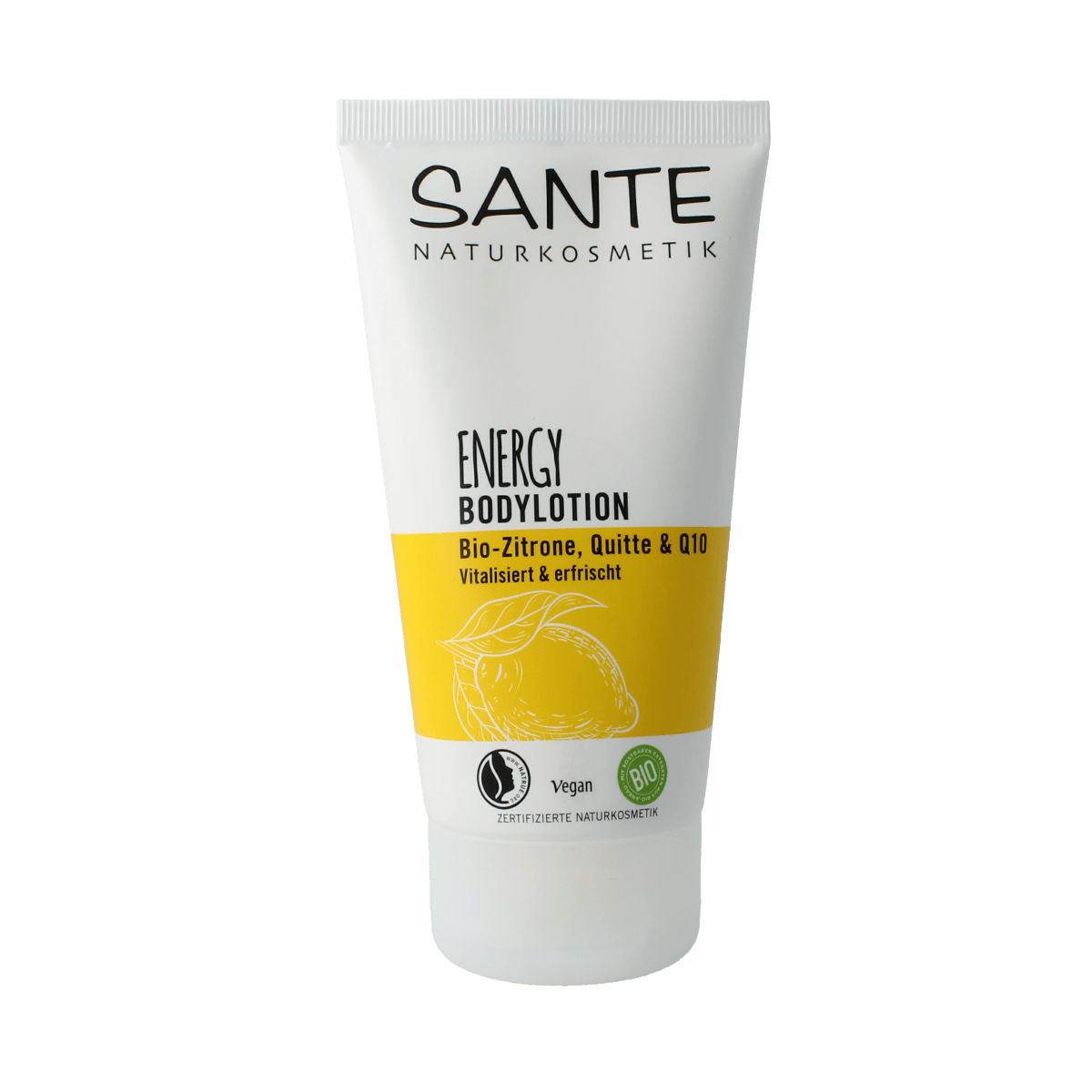 Sante Energy Bodylotion in 150ml bottle, moisturizing body care product with a sleek design and natural ingredients.